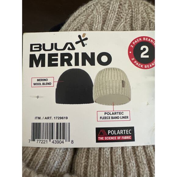 Bula Merino Wool Blend 2 Pack Beanies One Size men woman unisex TWO SET zealand - Picture 6 of 9